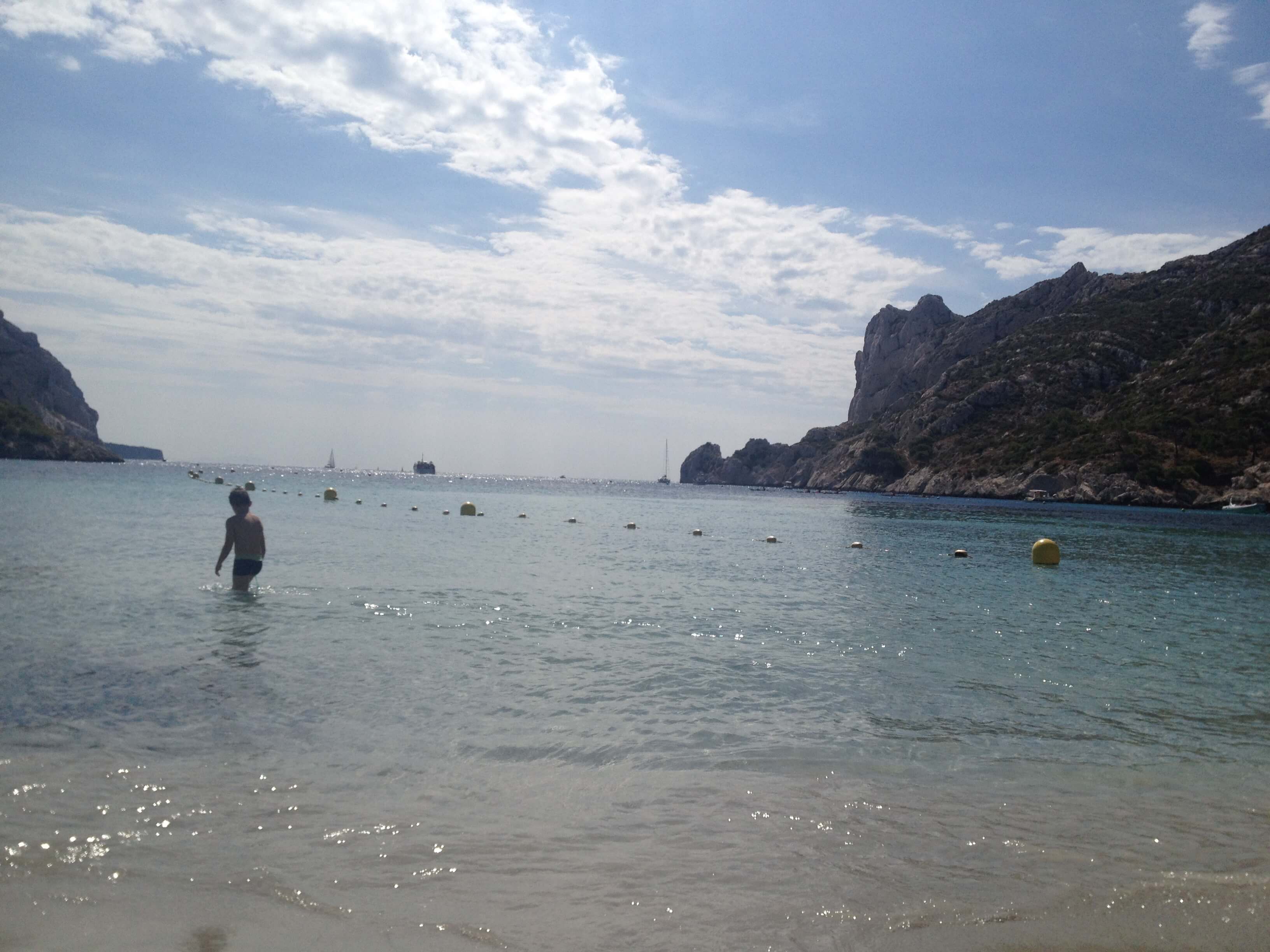 The beach at Calanque de Sormiou.